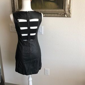 Böhme Black Faux Leather open back dress size S